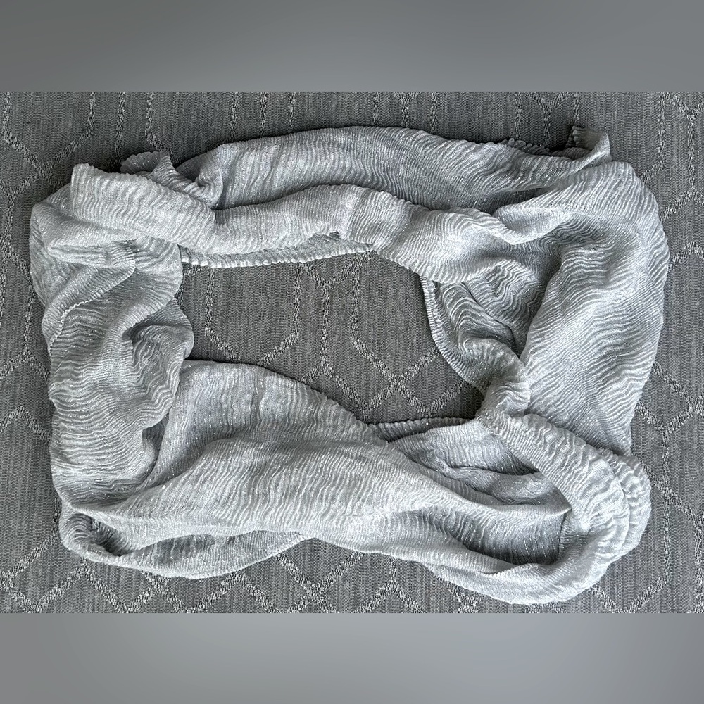 Cejon women’s silver scarf wrap.